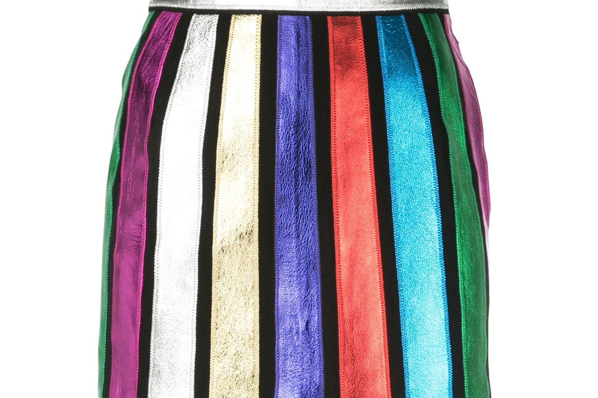 attico striped mini skirt