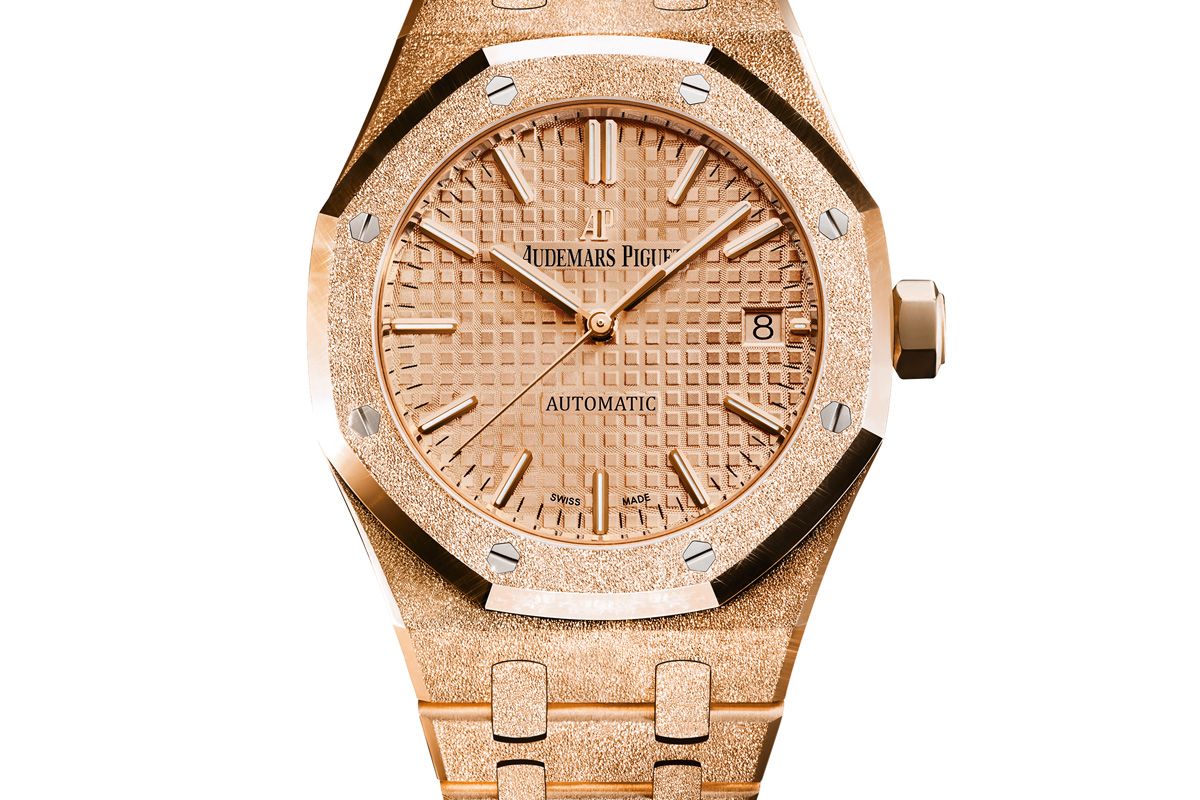 audemars piguet royal oak frosted gold watch