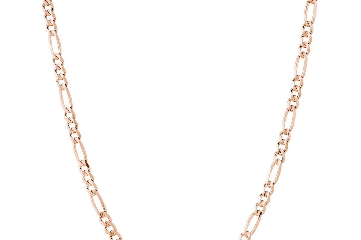 aurate large gold figaro chain necklace