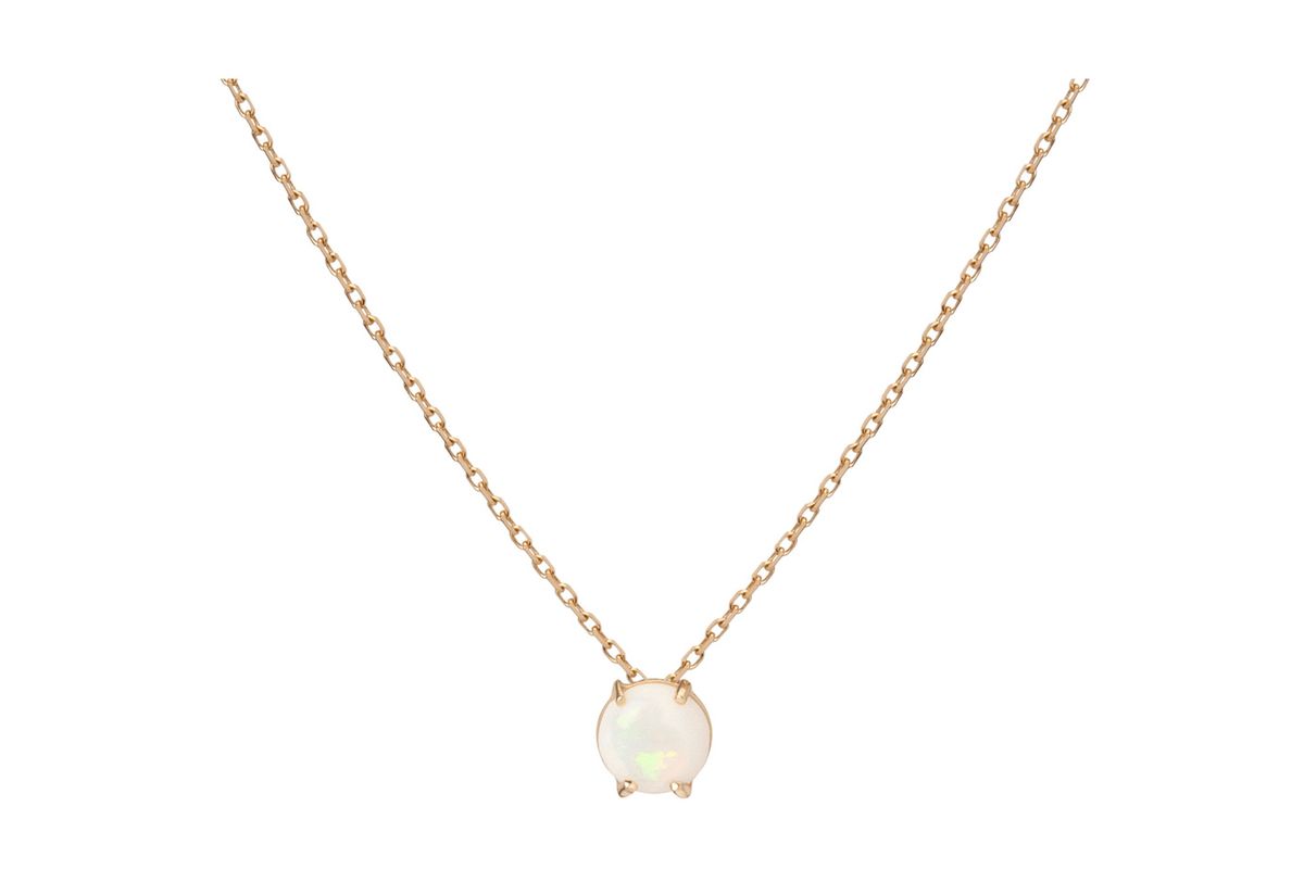 aurate new york simple opal necklace