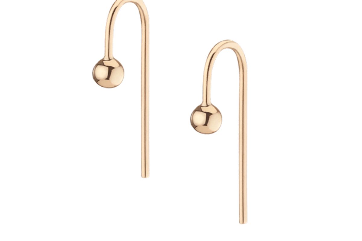 aurate short gold ball hook earrings