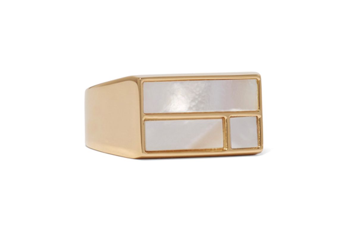 Bianca Gold-Plated Mother-of-Pearl Ring