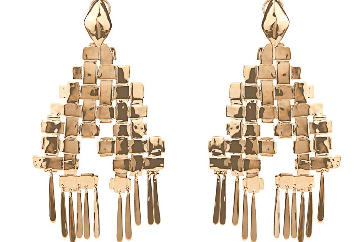 Marella Dangling Yellow-Gold Plated Earrings