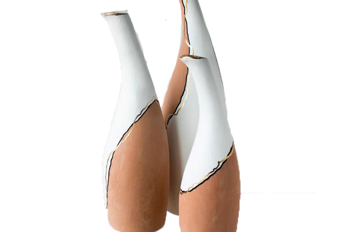 ayadee tall modern elegant white aya vase