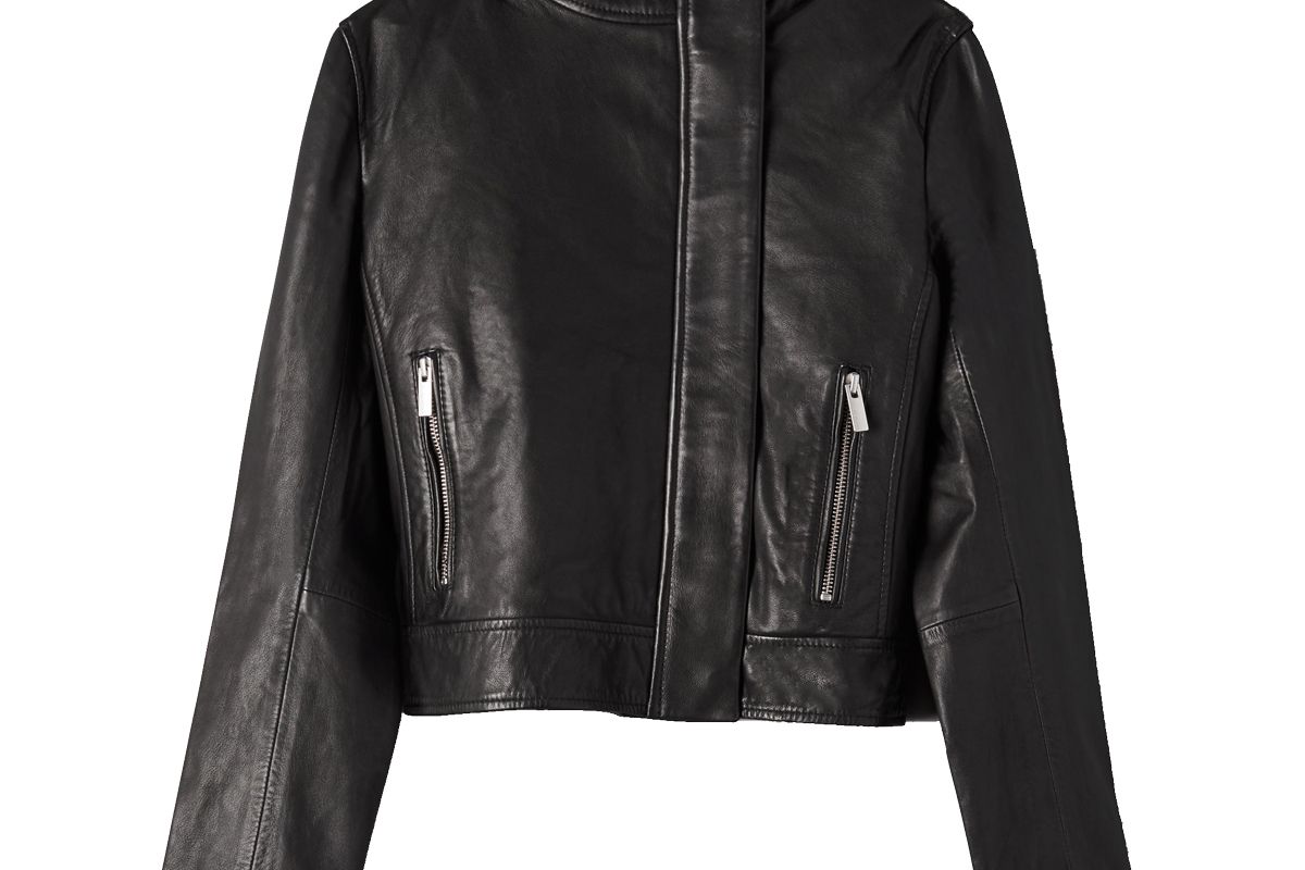 babaton jagger leather moto