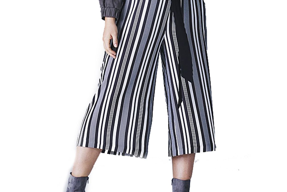 Wide-Leg Print Culottes