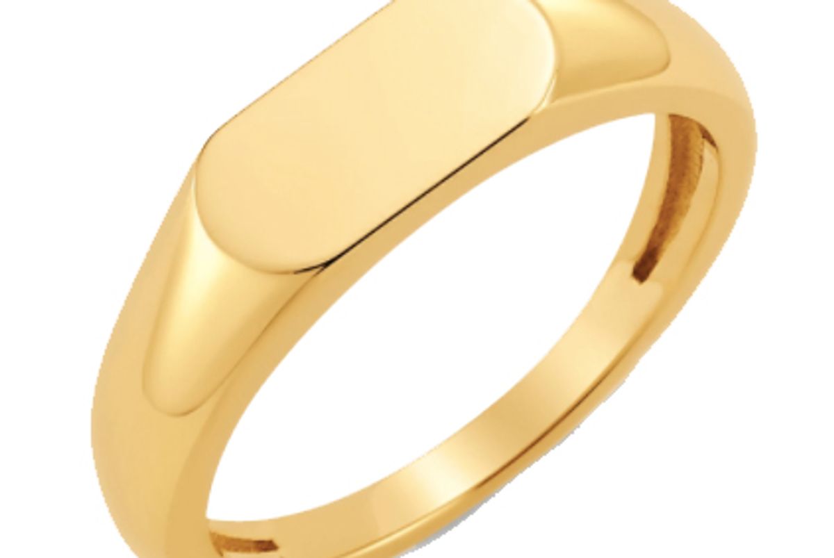 babygold oval signet ring