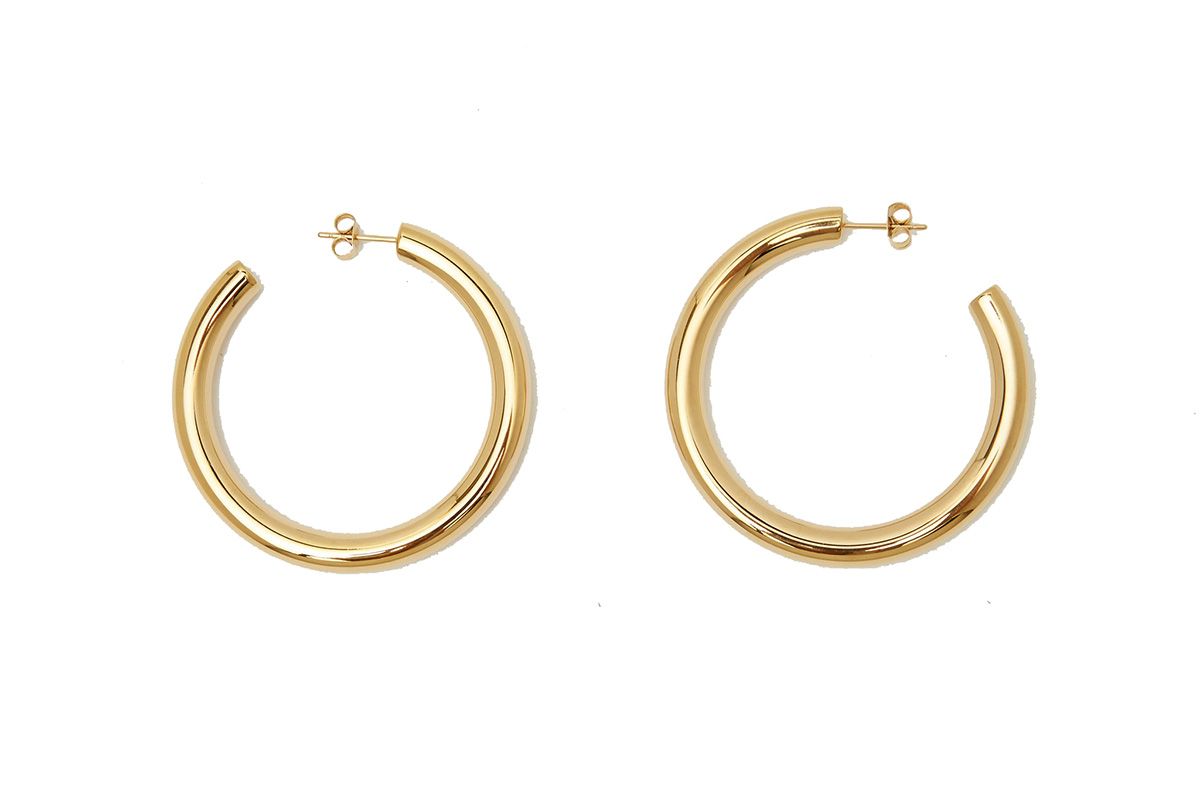 Gold Hollow Hoops