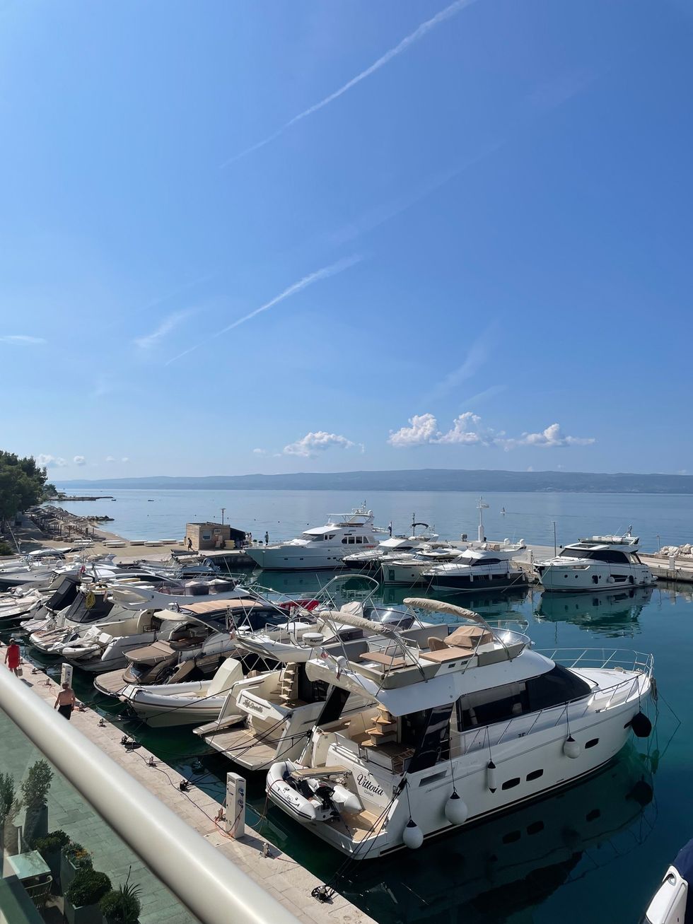 Balcony View From Guest Room in Le Meridien Lav in Split Croatia