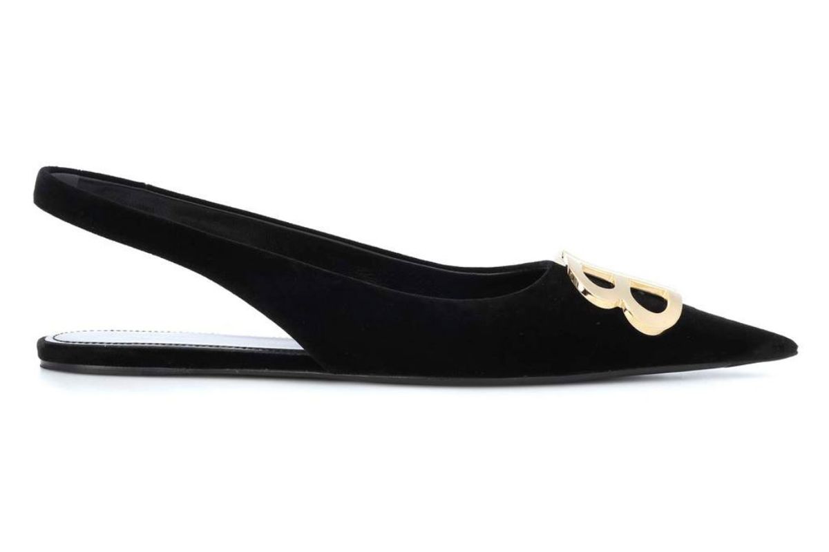 balenciaga bb velvet slingback slippers