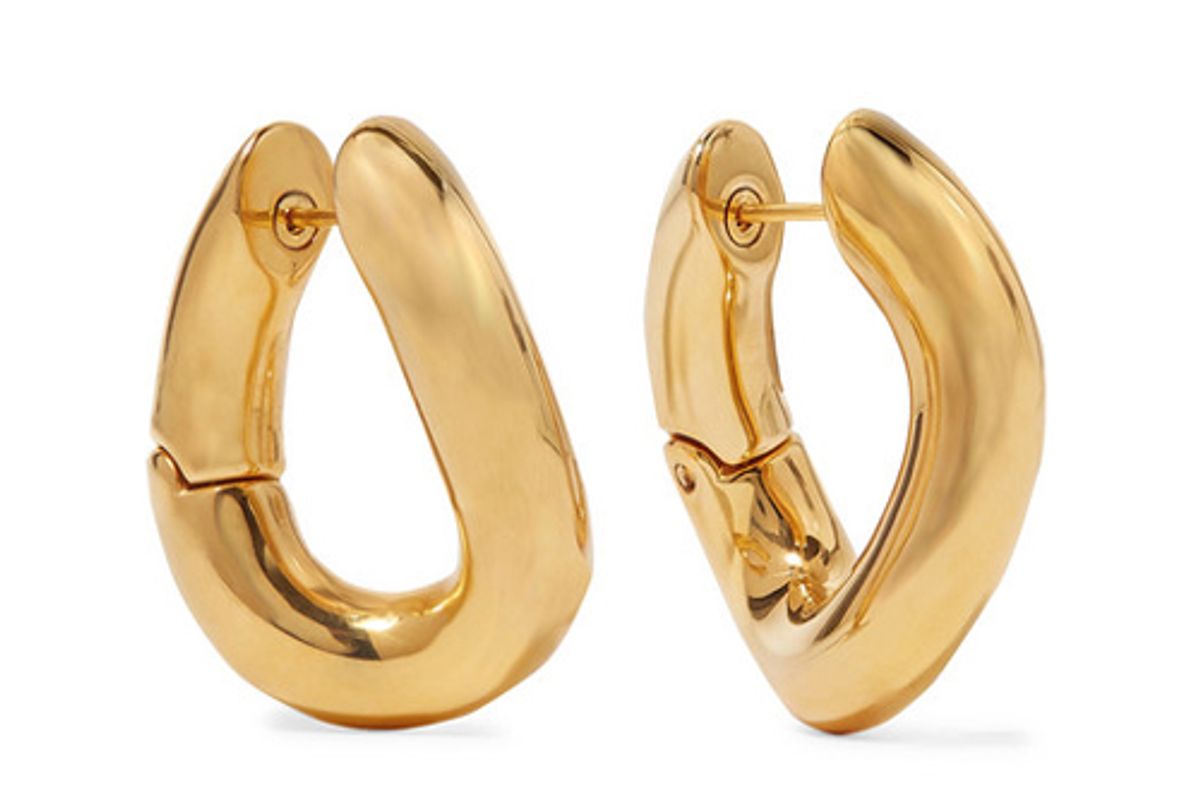 balenciaga gold tone earrings