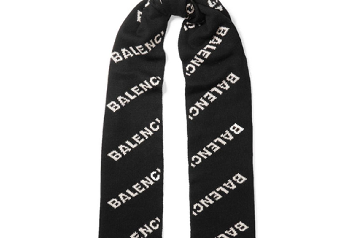 balenciaga intarsia knit scarf