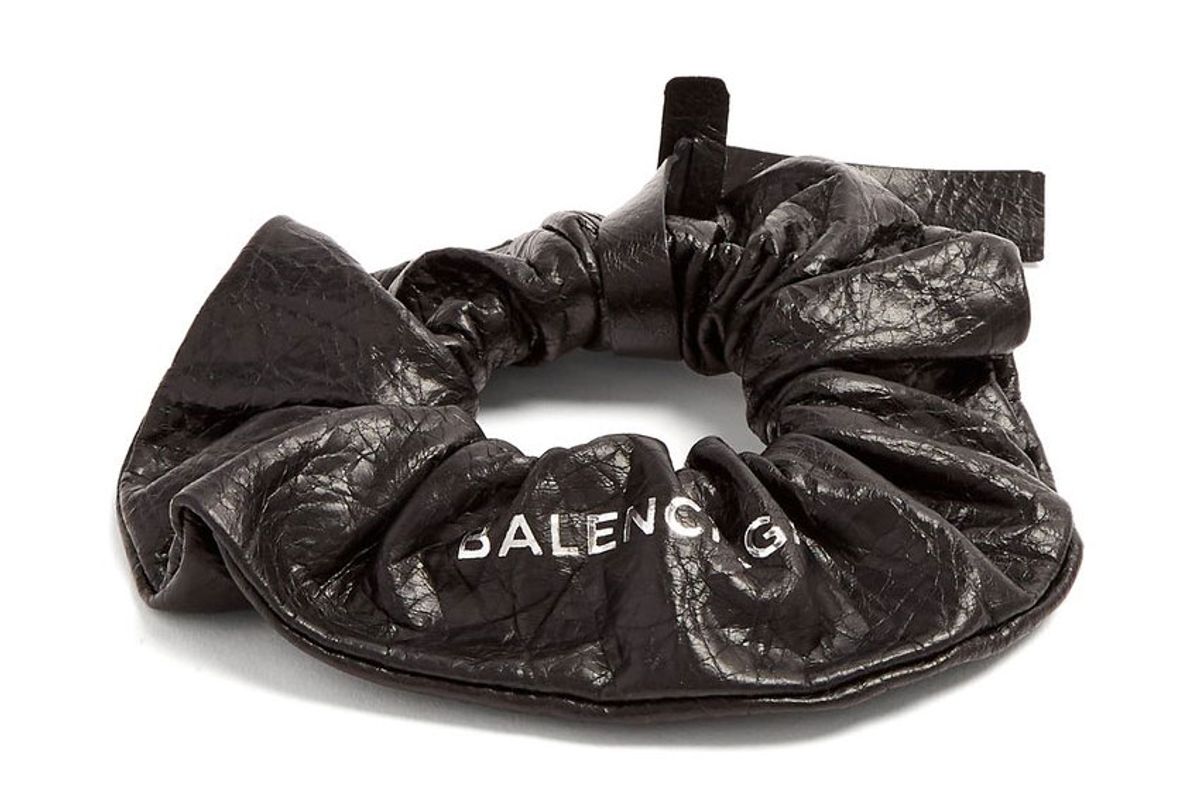 balenciaga leather hair tie