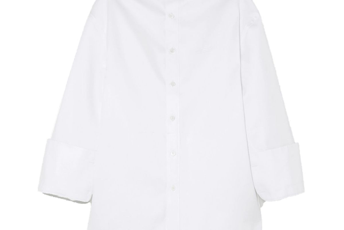 balenciaga oversized cotton twill shirt