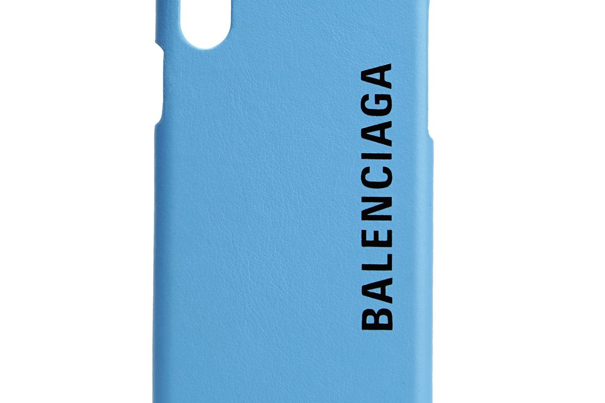 balenciaga printed textured leather iphone x case