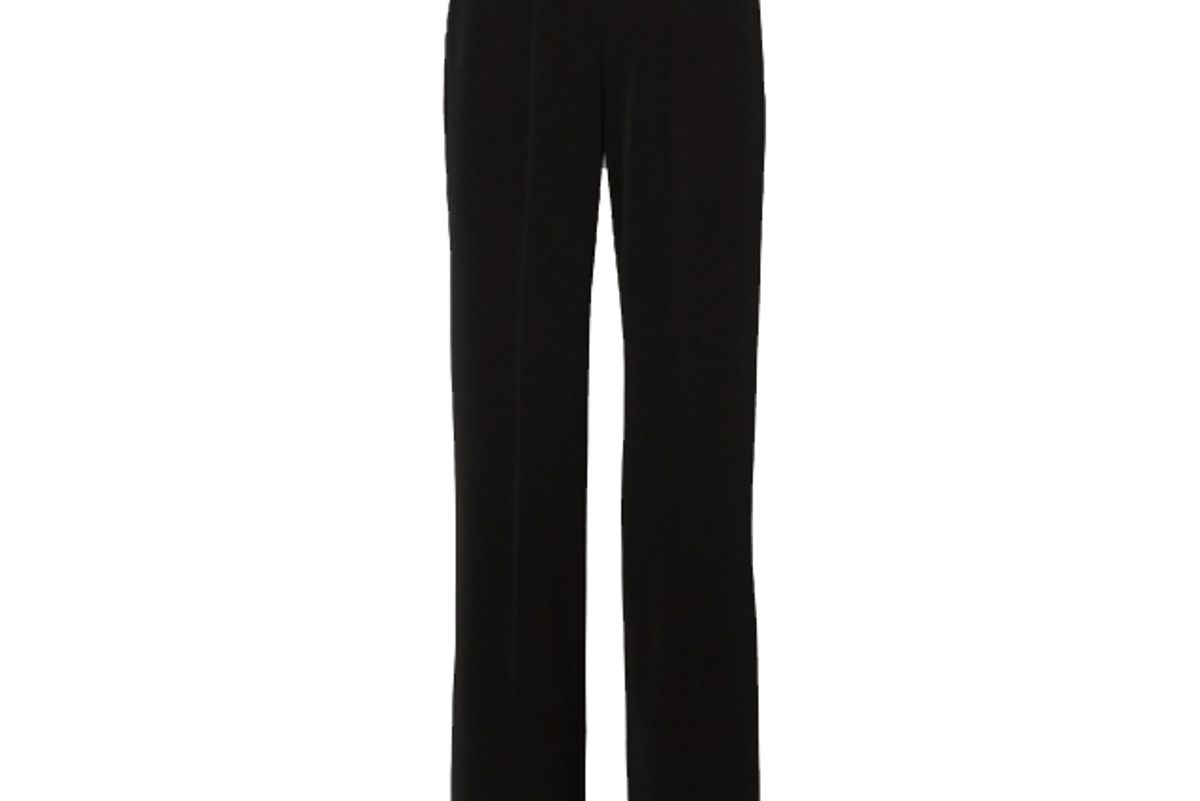 balenciaga stretch crepe straight leg pants