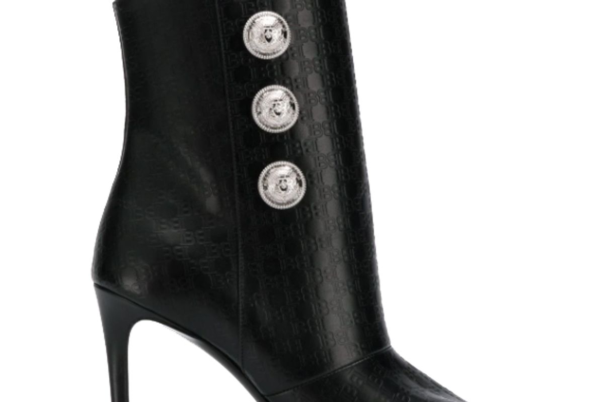 balmain monogram ankle boots