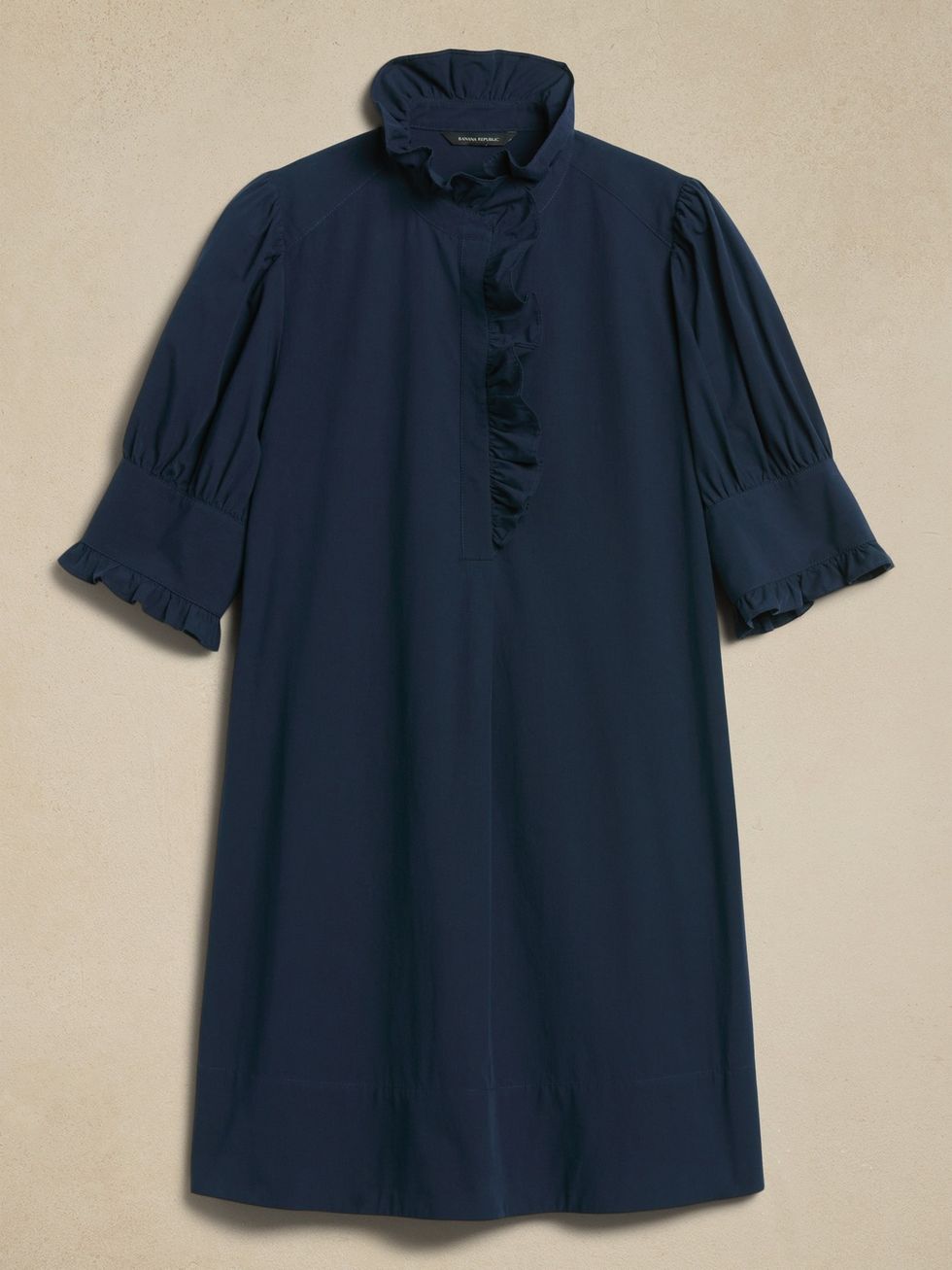 Banana Republic Mari Poplin Ruffle Mini Dress