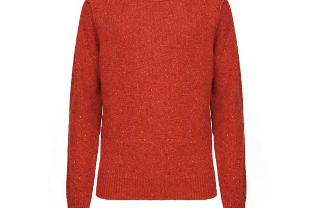 baracuta tweed crew neck sweater