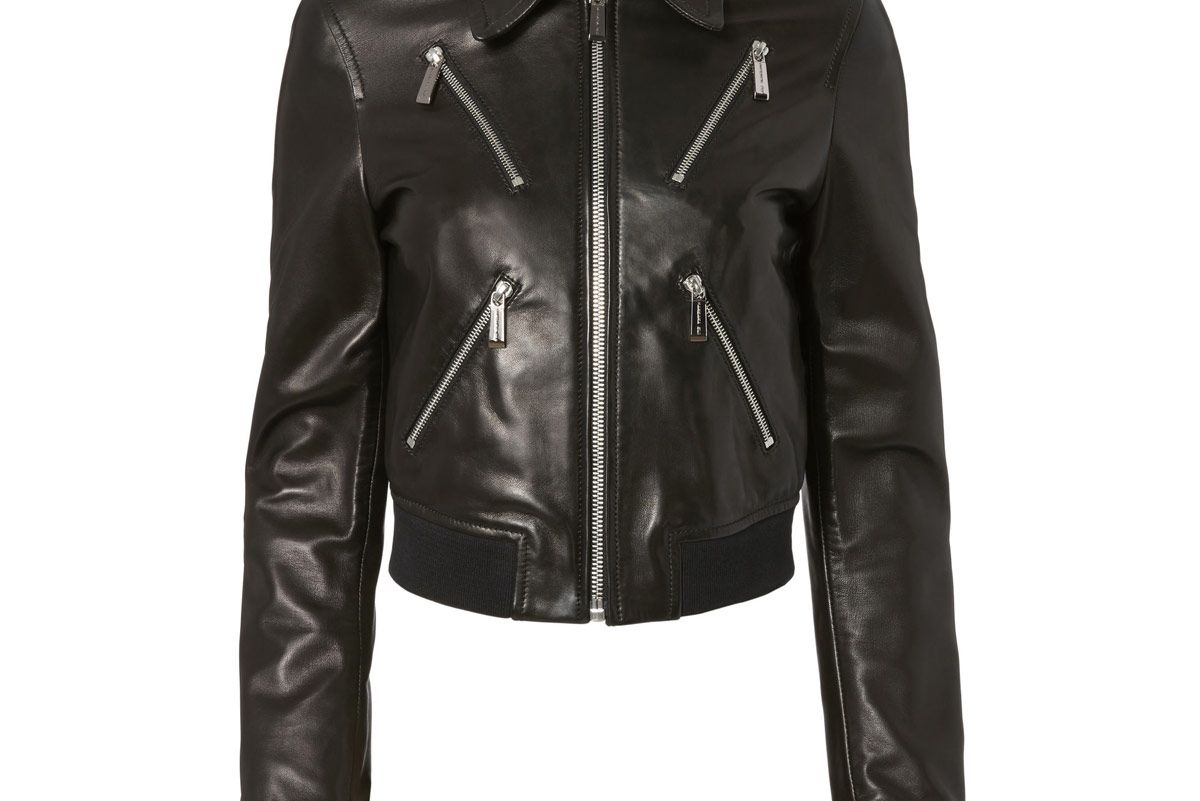 Leather Bomber Jacket