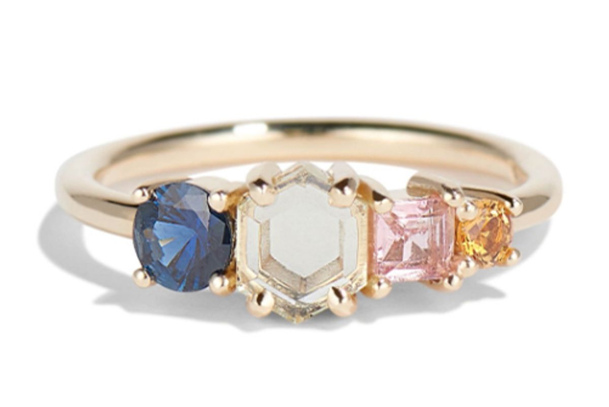 bario neal hex sapphire linear ring