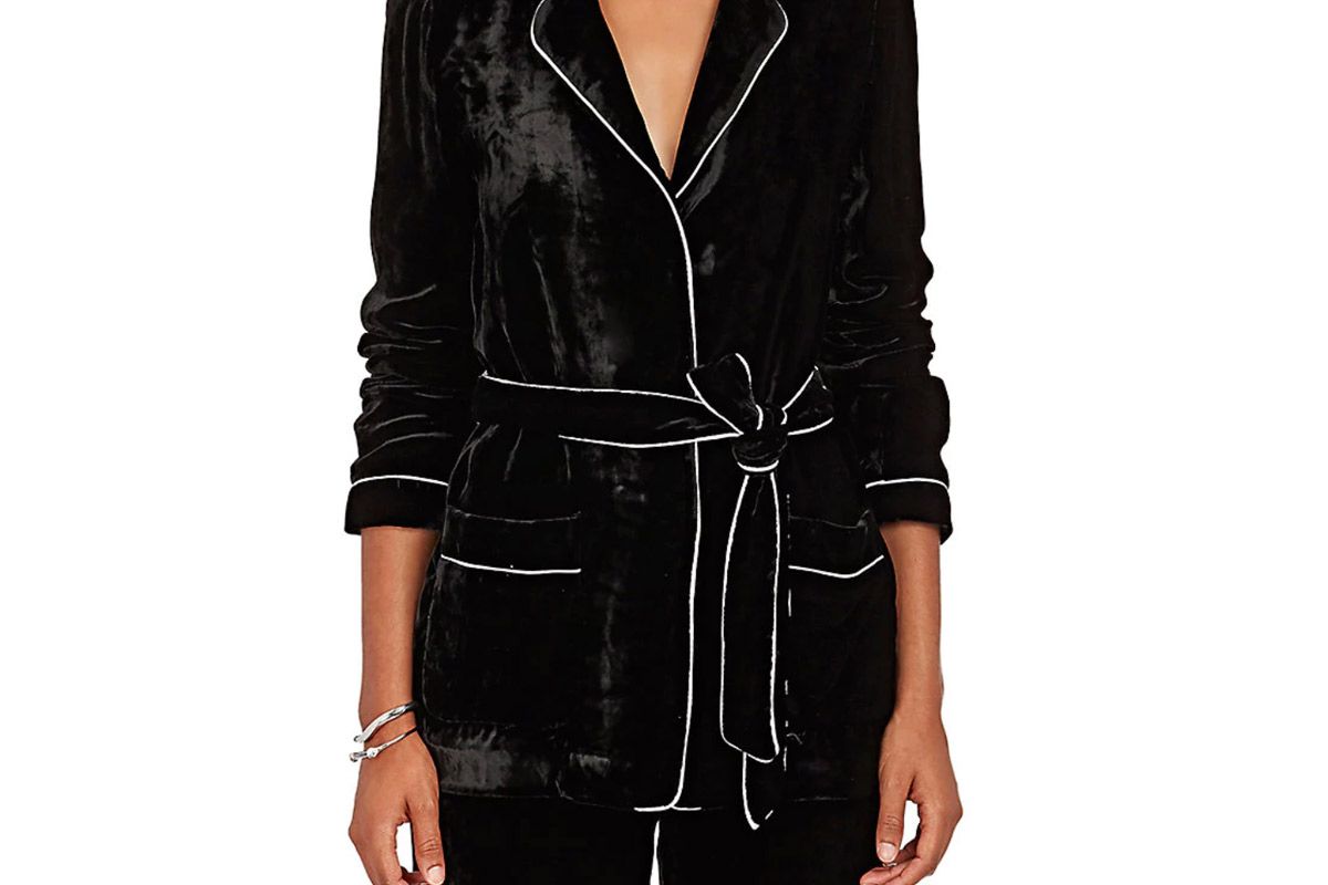 barneys new york velvet robe jacket