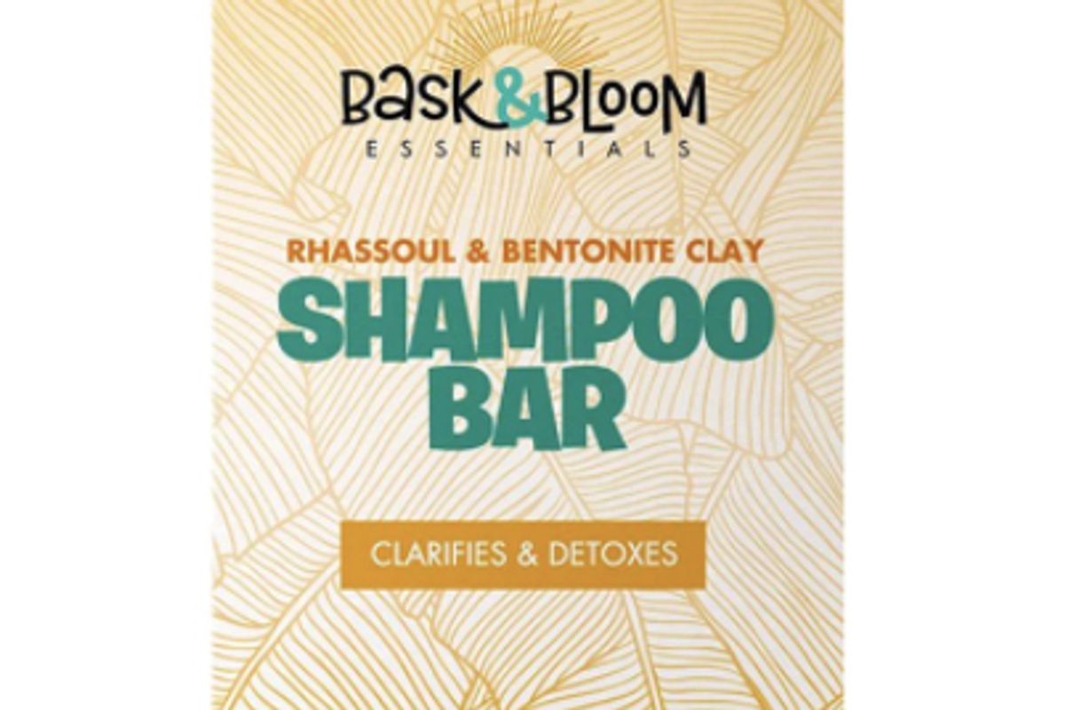 bask and bloom essentials rhassoul and bentonite clay shampoo bar