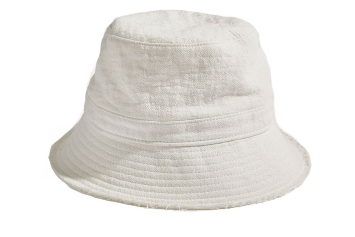 bassike raw textured bucket hat