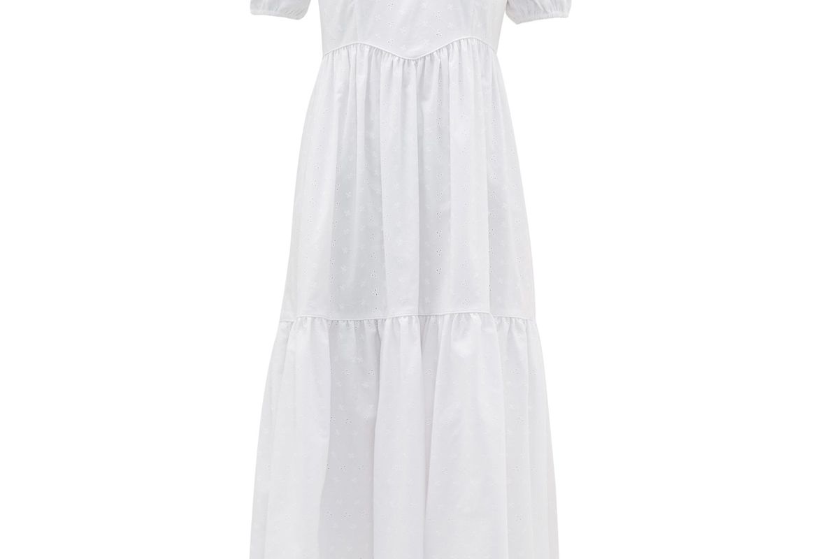 batsheva broderie anglaise cotton dress