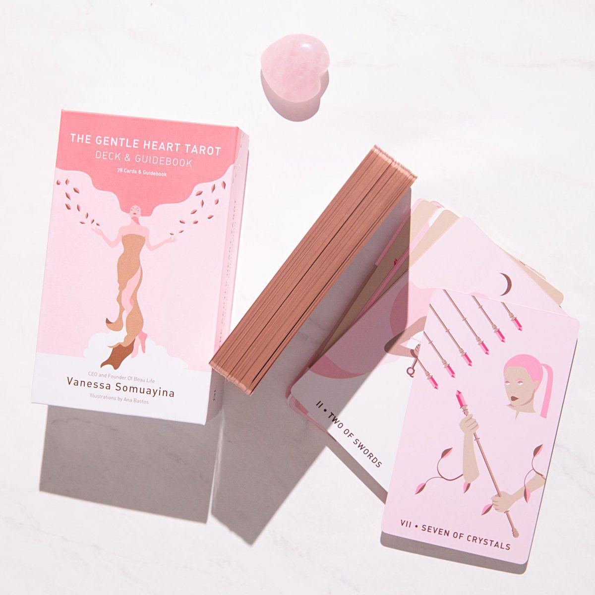 beau life switzerland the gentle heart tarot deck and guidebook with rose quartz heart