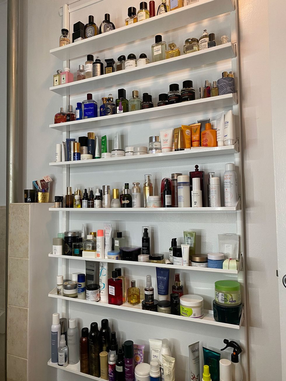 beauty editors product storage