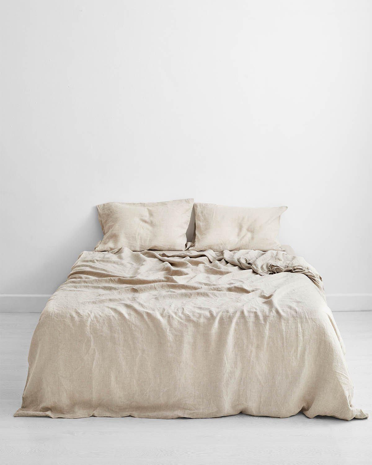 bed threads oatmeal 100 percent flax linen bedding set
