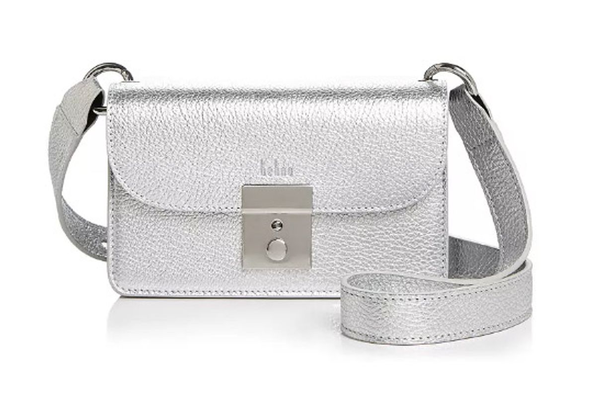 behno amanda metallic leather belt bag