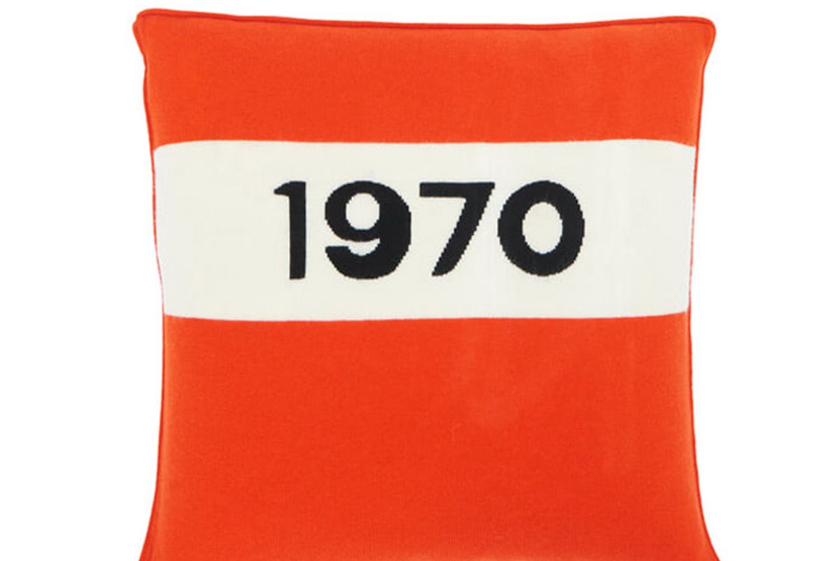 bella freud 1970 red cashmere wool cushion