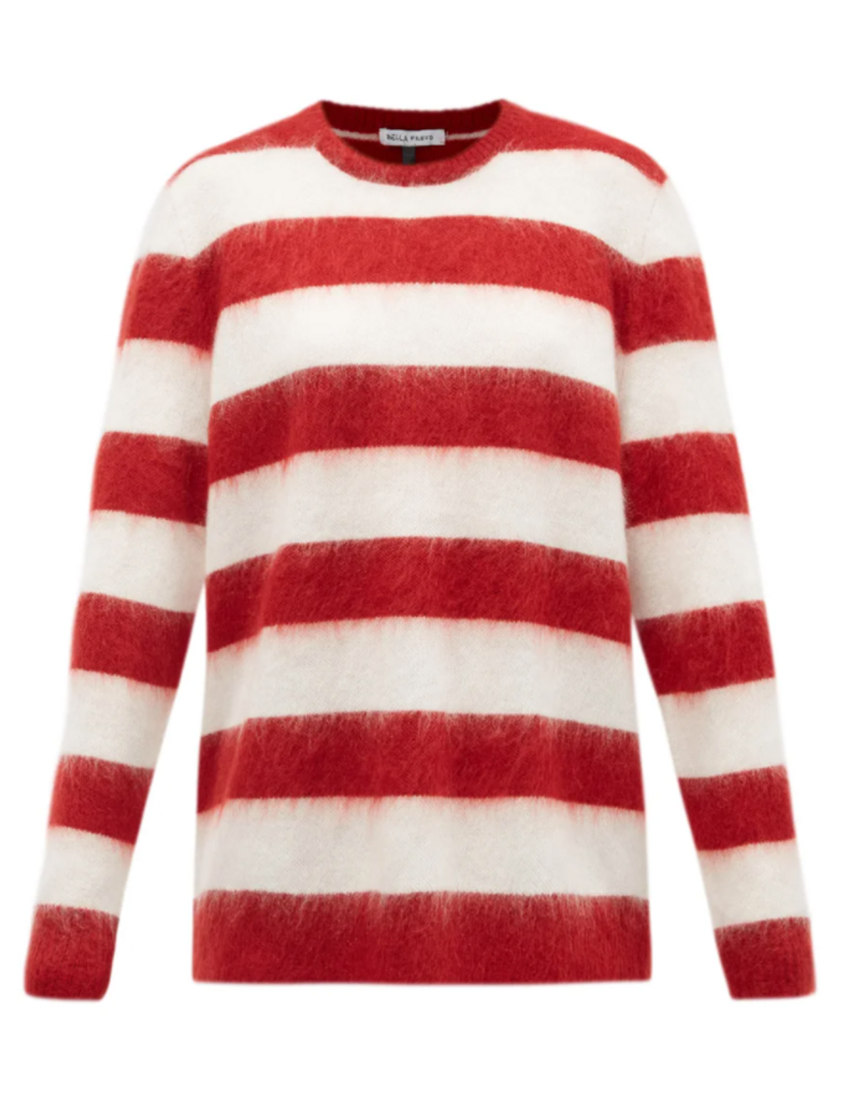 bella freud oversized striped mohair blend sweater