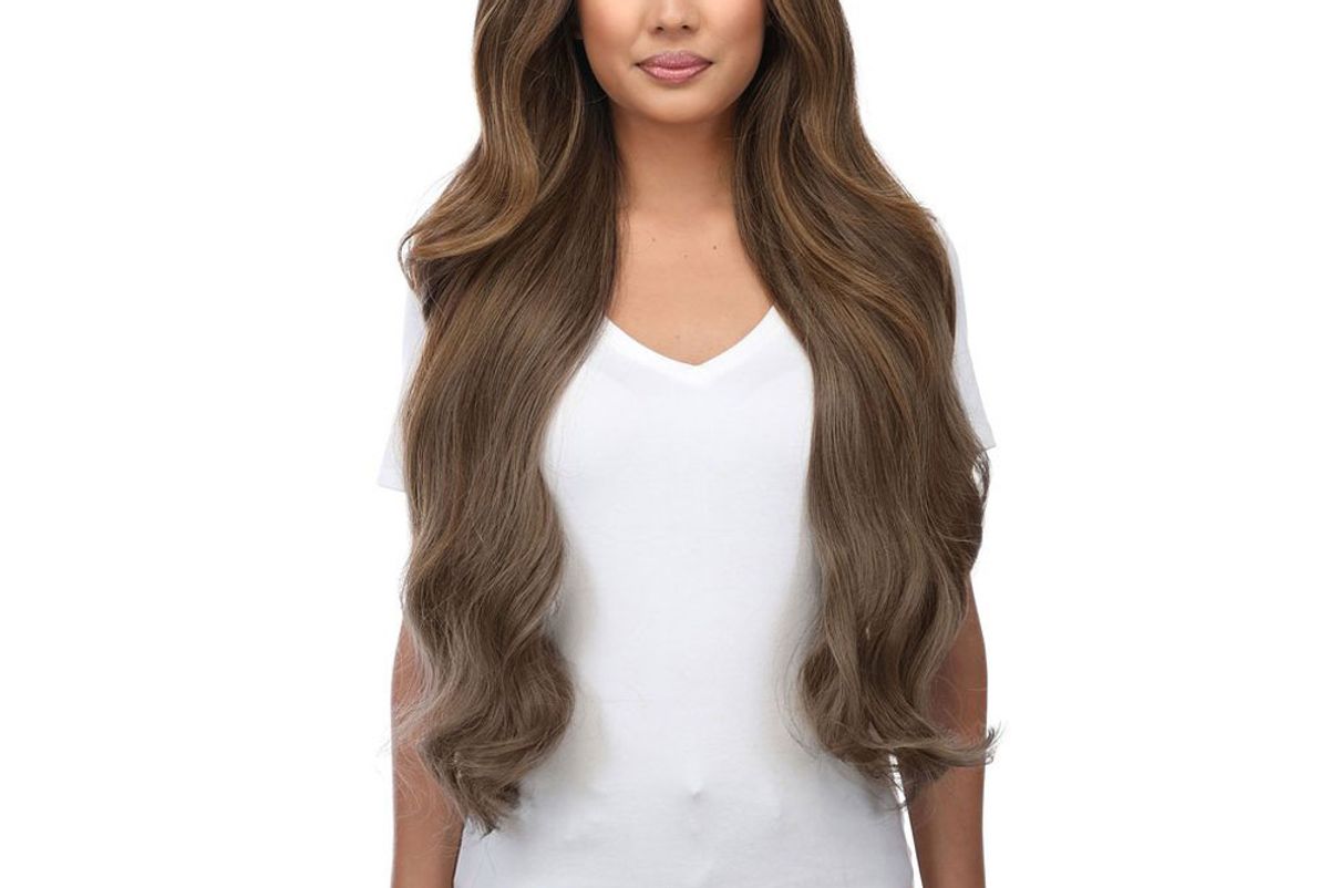 bellami silk seam walnut brown hair extensions