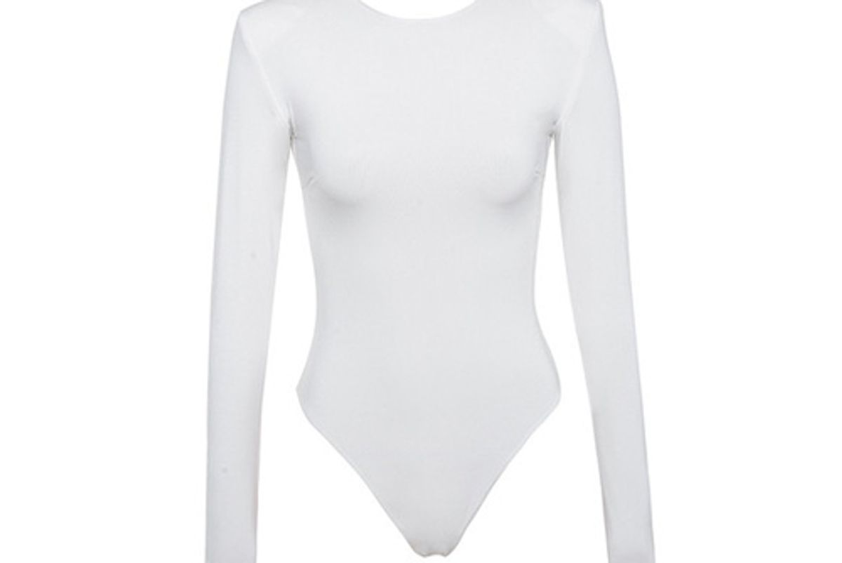 bette while silky jersey bodysuit