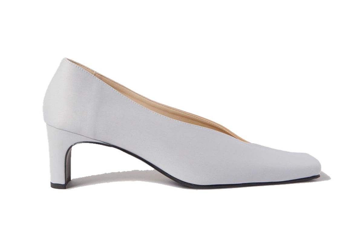 bevza two tone faille pumps