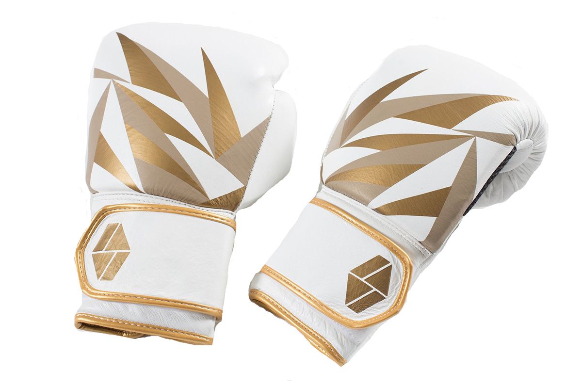 Bia Boxing Gloves in White/Gold