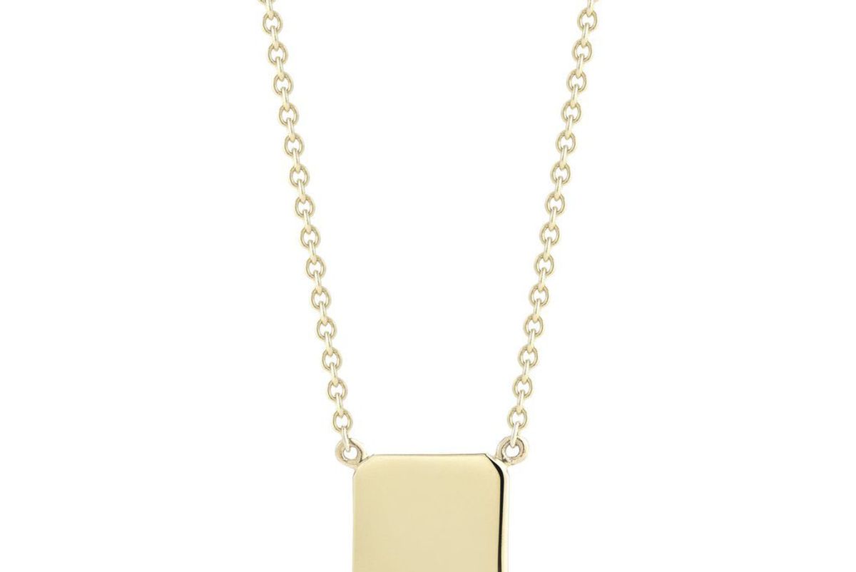 Gold Custom Tag Necklace