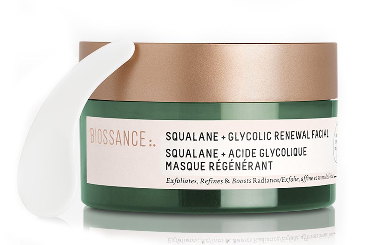 biossance squalane glycolic renewal facial