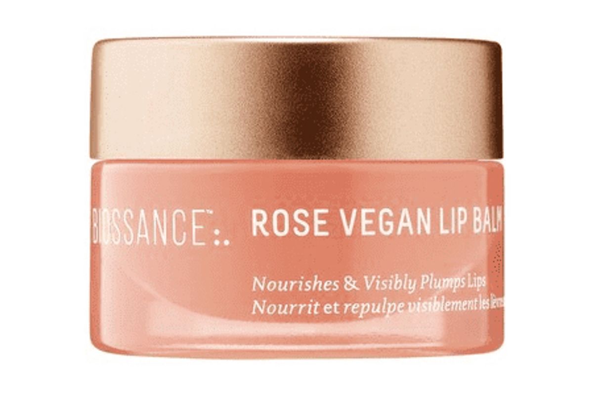 biossance squalane rose vegan lip balm