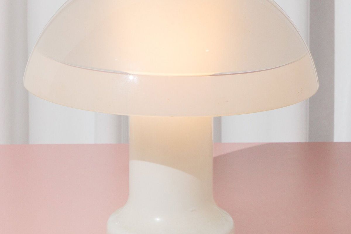 birite studio 1960s glass mushroom lamp