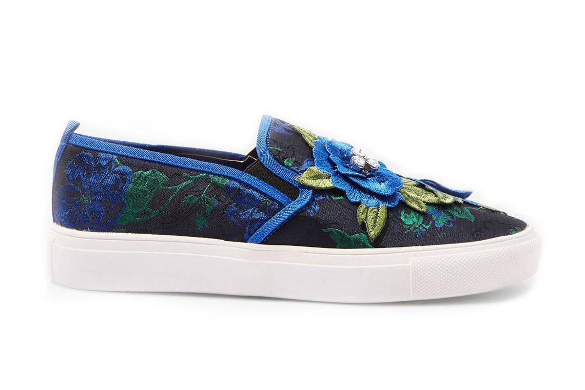 Tessa Embroidered Slip On Shoes