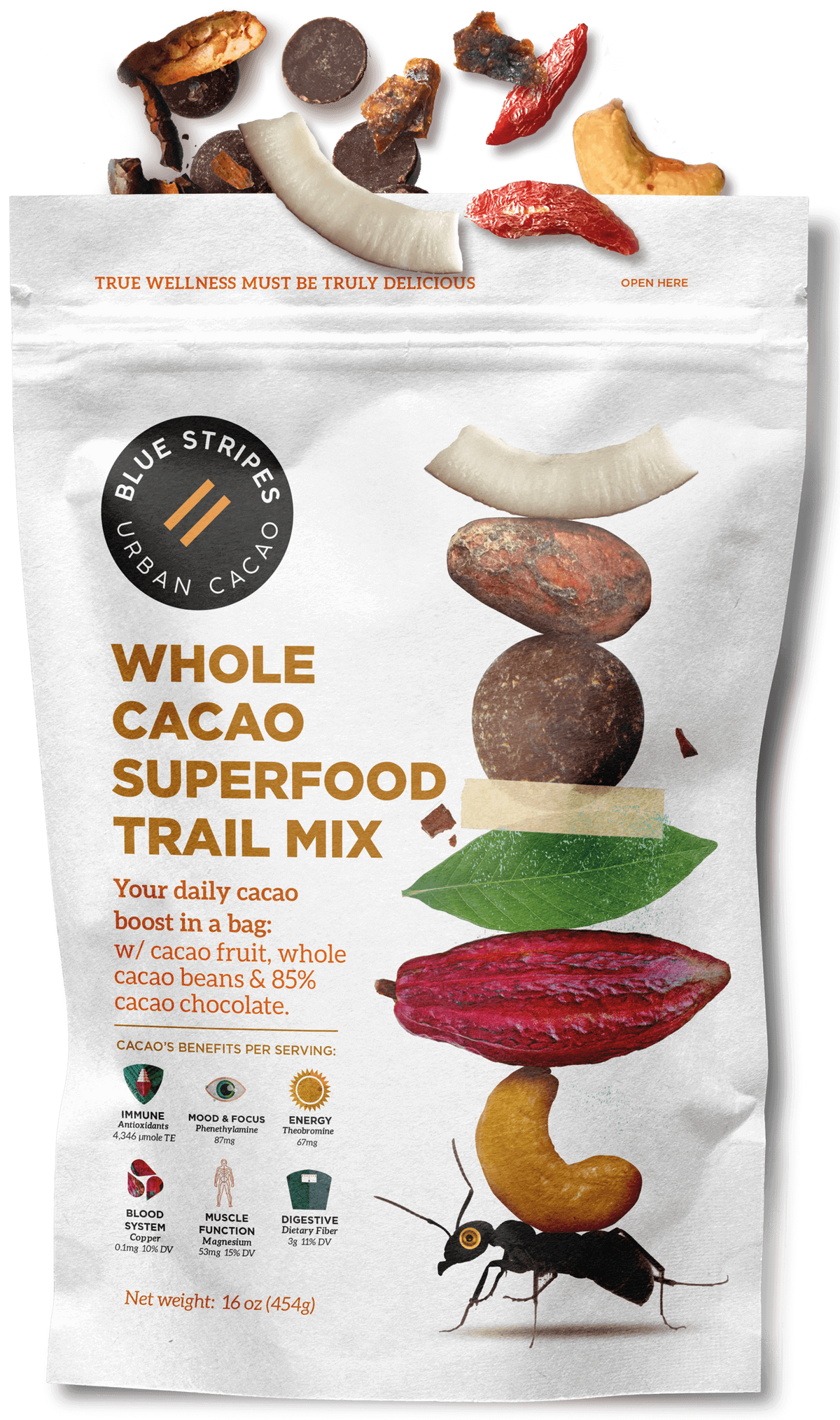blue stripes whole cacao superfood trail mix