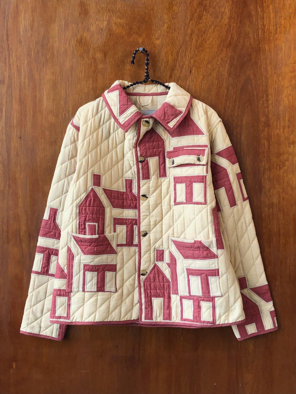 bode red house quilt jacket