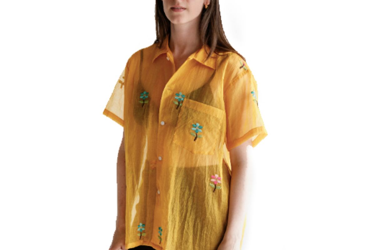 bode sheer daisy shirt