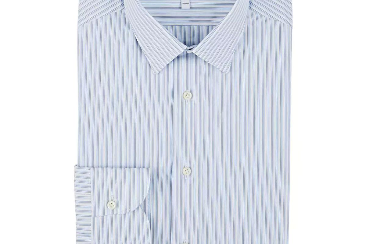 boglioli striped cotton dress shirt