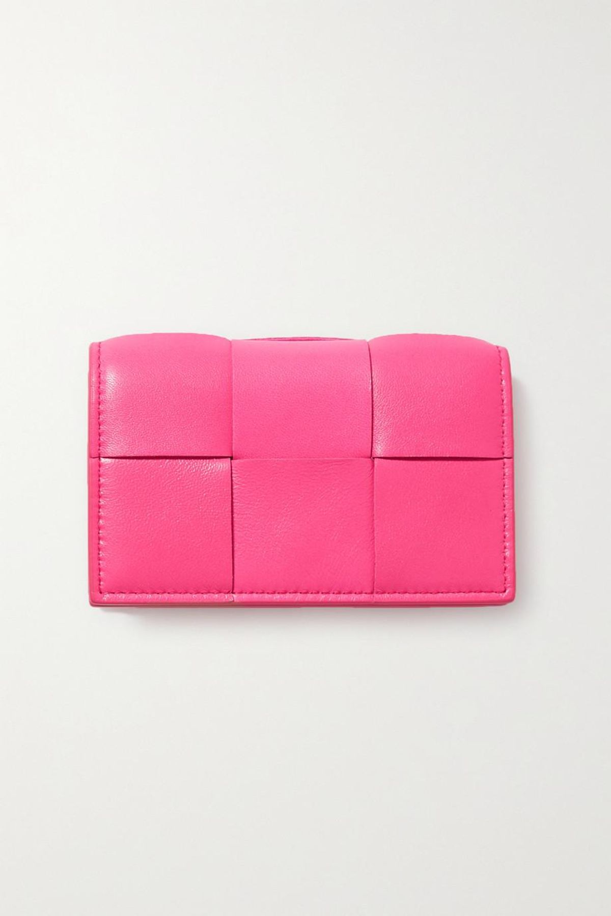 bottega veneta cassette intrecciato leather cardholder