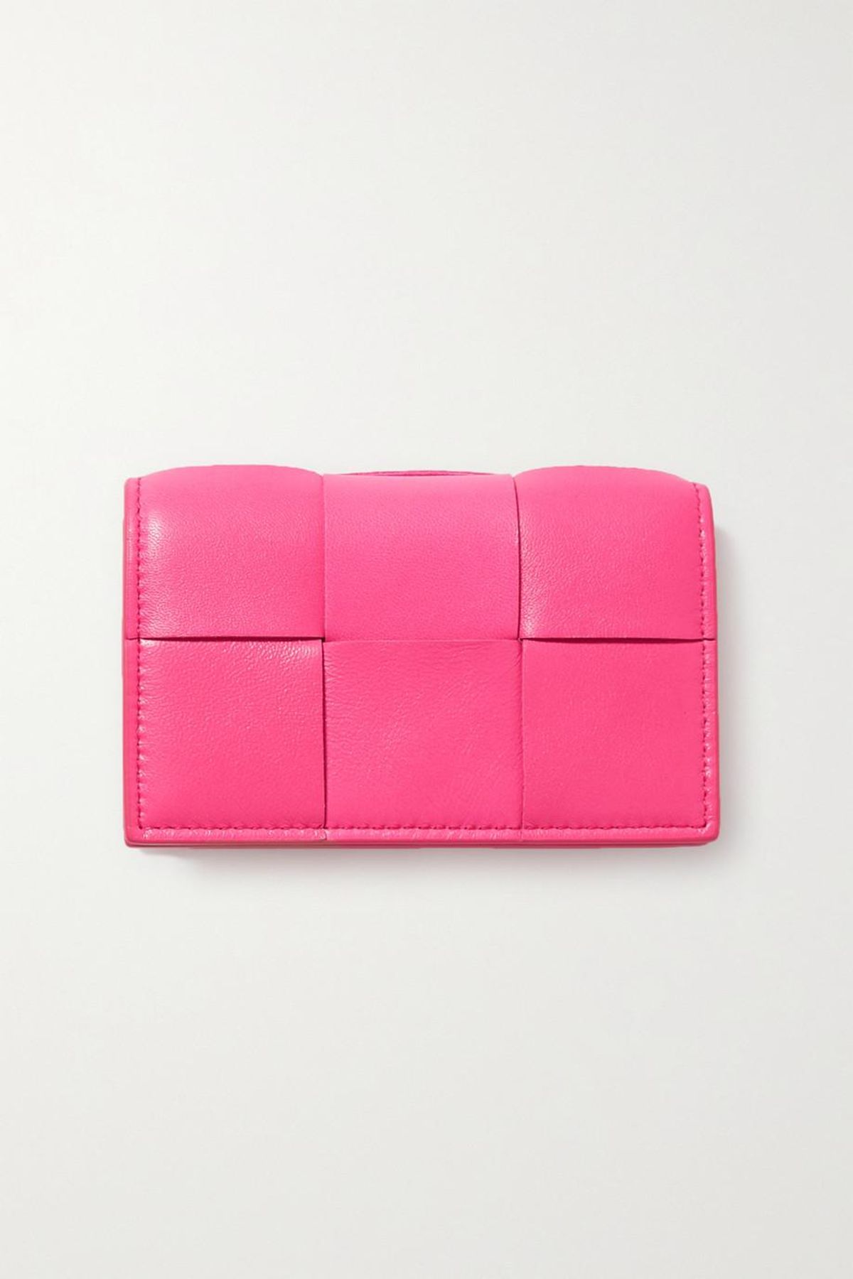 bottega veneta cassette intrecciato leather cardholder